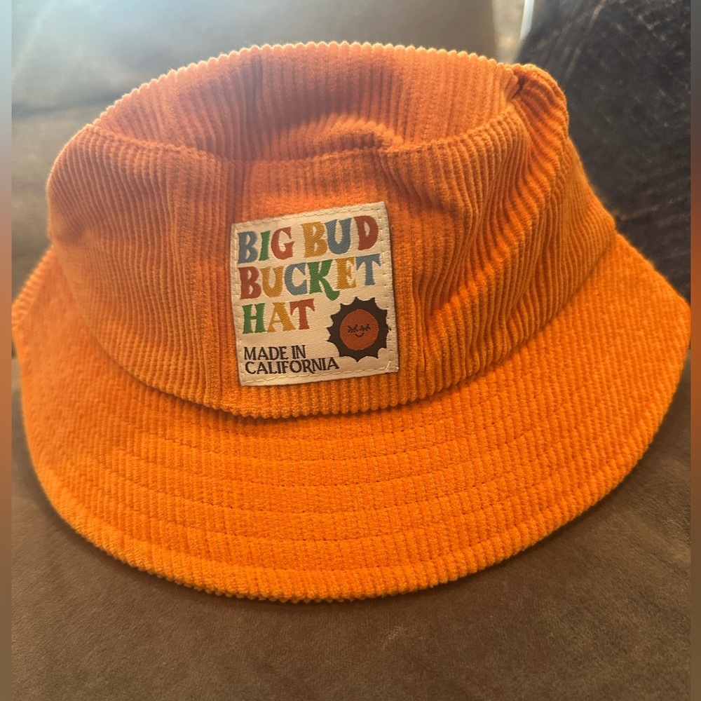 NWOT BIG BUD PRESS orange Corduroy Bucket Hat